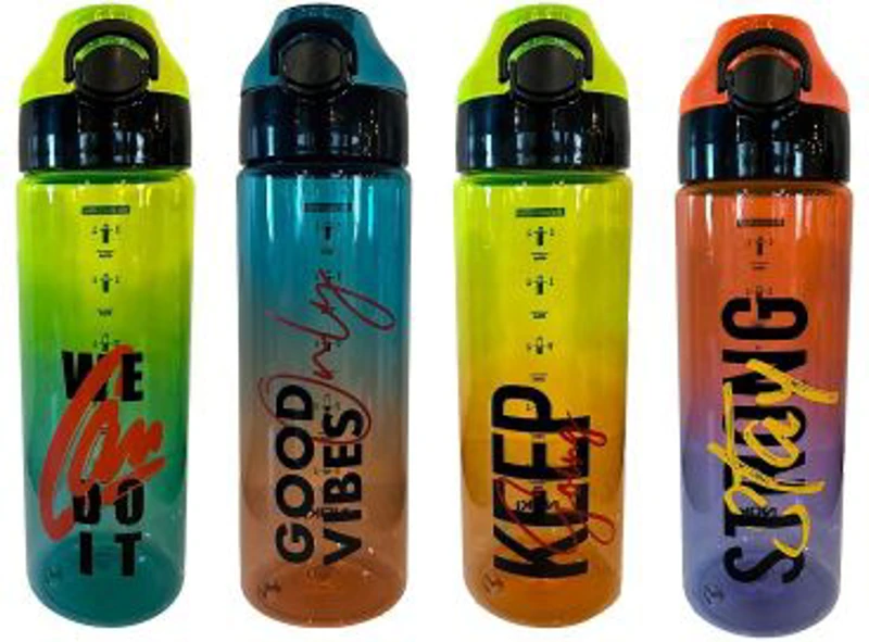 Recipient scolar Noki T-0100, 550ml, pentru lichide, diverse culori fluorescente, push cu siguranta si capac protectie