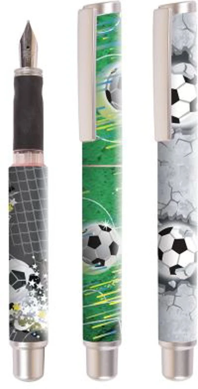 Stilou Cresco GoPen 202000-E, penita iridium, alimentare rezerve, corp plastic diverse culori, model fotbal