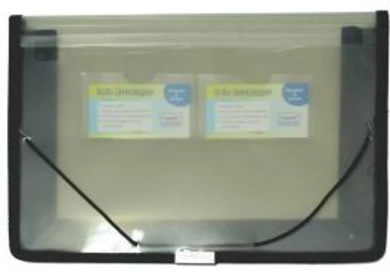 Mapa plastic Office Cover T4162A, cu elastic, A4, cu burduf panza 7cm