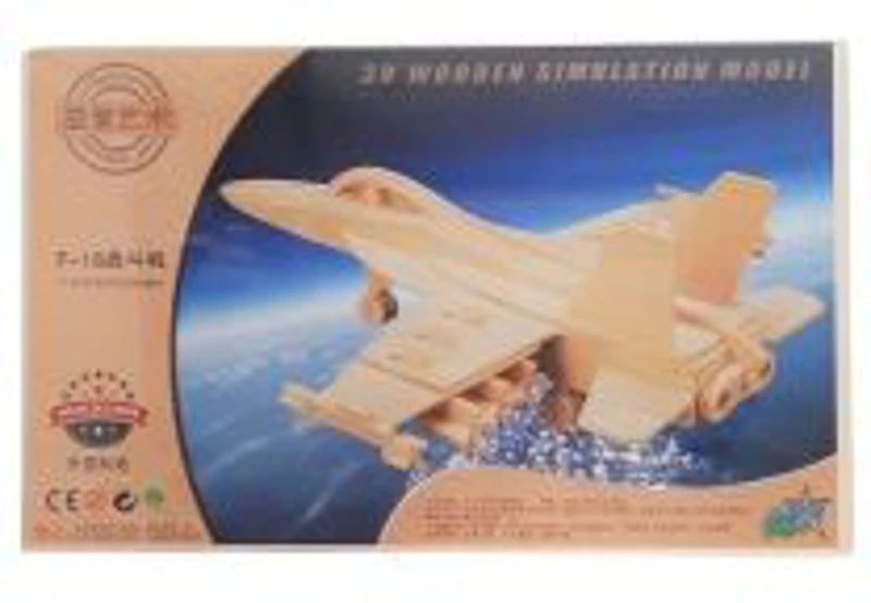 Puzzle lemn 3D - Avion de vanatoare F-18 Hornet Bomber, 2 foi, Colorarte, PJ-S072