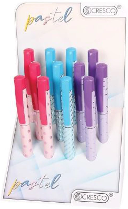 Stilou Cresco Pastel 280030-L, penita iridium, alimentare rezerve, corp plastic diverse culori