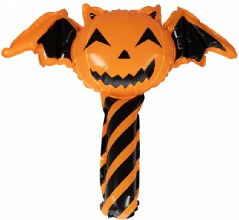 Balon figurina dovleac cu maner PartyTime Halloween, 54x42cm