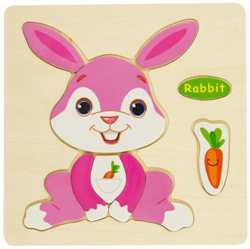 Puzzle lemn - Mini Animale, diverse modele, Colorarte