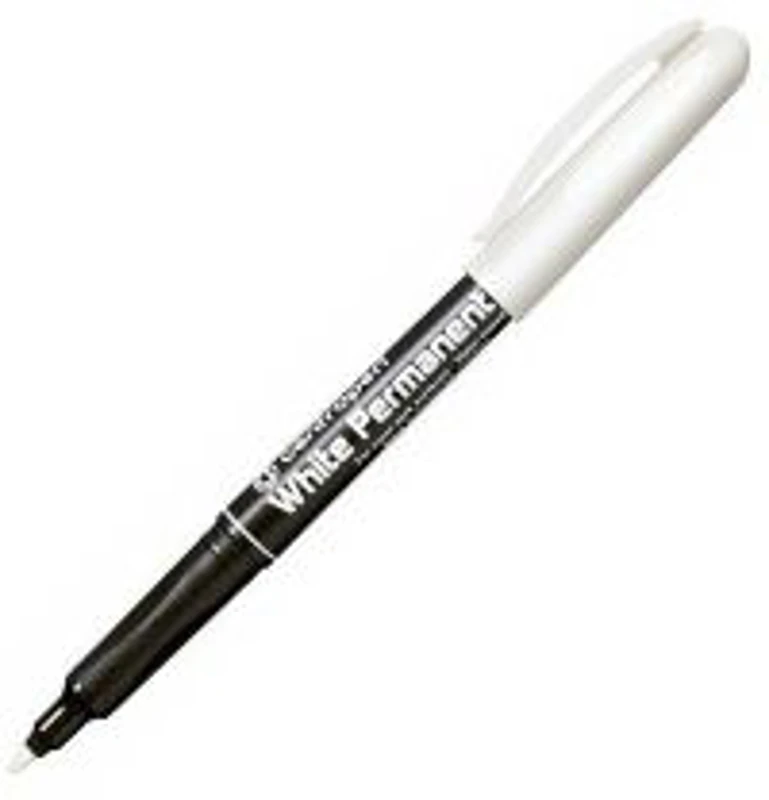 Marker permanent Centropen 2686, varf rotund, 1. 2mm, alb