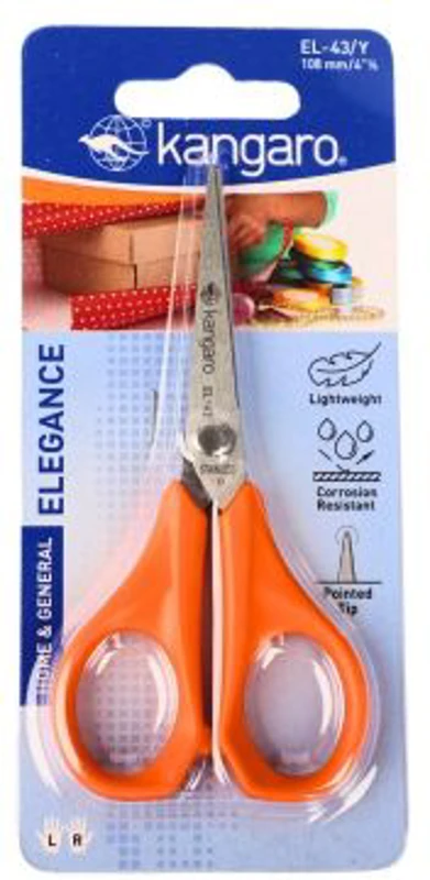 Foarfeca Kangaro Elegance EL-43/Y, 10. 8cm, lama inox, blister
