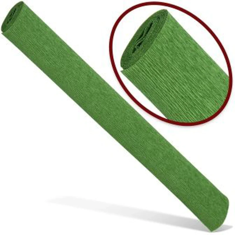 Hartie creponata Colorarte QC-024, verde fistic, 50x200cm, solida floristica