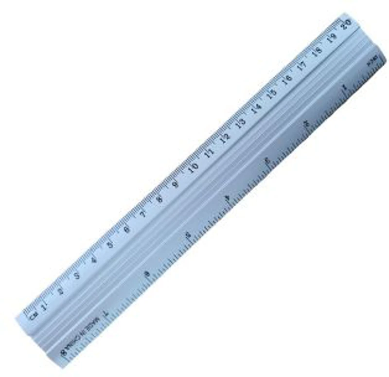 Rigla Office Cover, 20cm, aluminiu