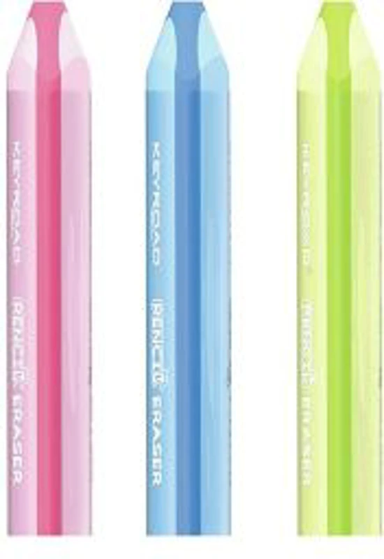 Radiera Keyroad KR972915, forma de creion, diverse culori, pvc free