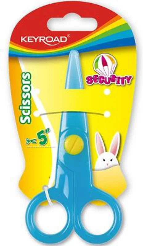 Foarfeca Keyroad Kids KR970962, 13. 0cm, plastic, prescolari, diverse culori, blister