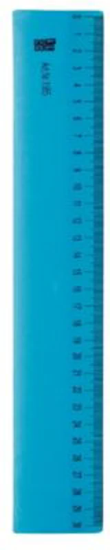 Rigla flexibila din plastic, 30cm, ALCO - albastru transparent