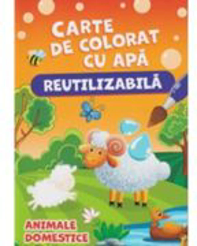 Animale domestice. Carte de colorat cu apa (reutilizabila)