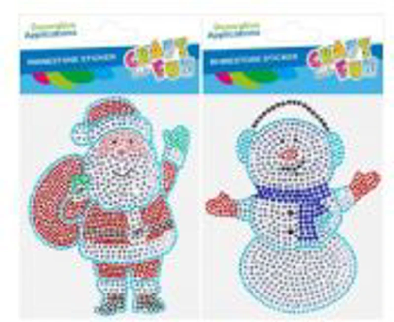Accesorii creatie, stickere autoadezive, Mos Craciun din paiete, blister, Craft with Fun 545782