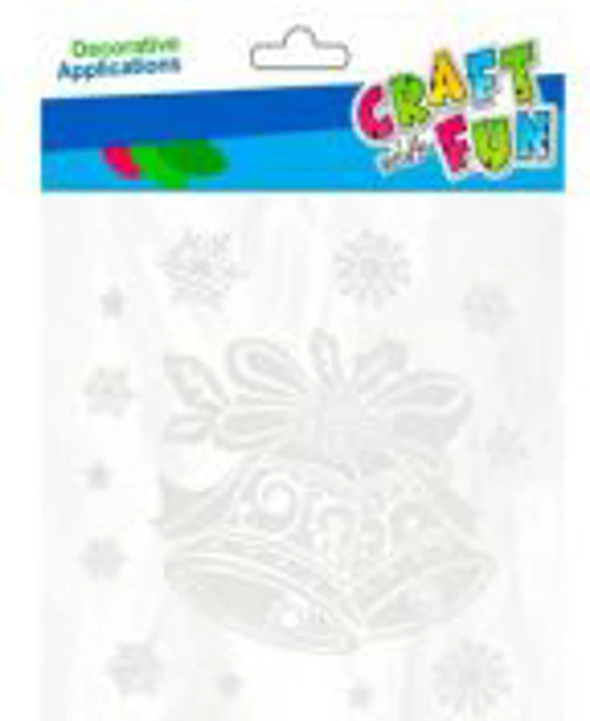 Abtibilduri clopotei de Craciun, pentru ferestre, set 13 buc, Craft with Fun, 501426