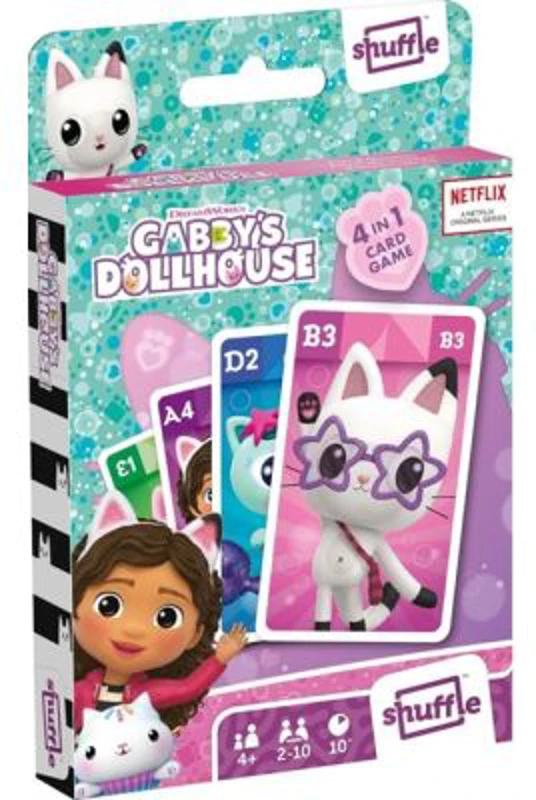 Set jocuri cu carti 4 in 1, Gabby's Dollhouse