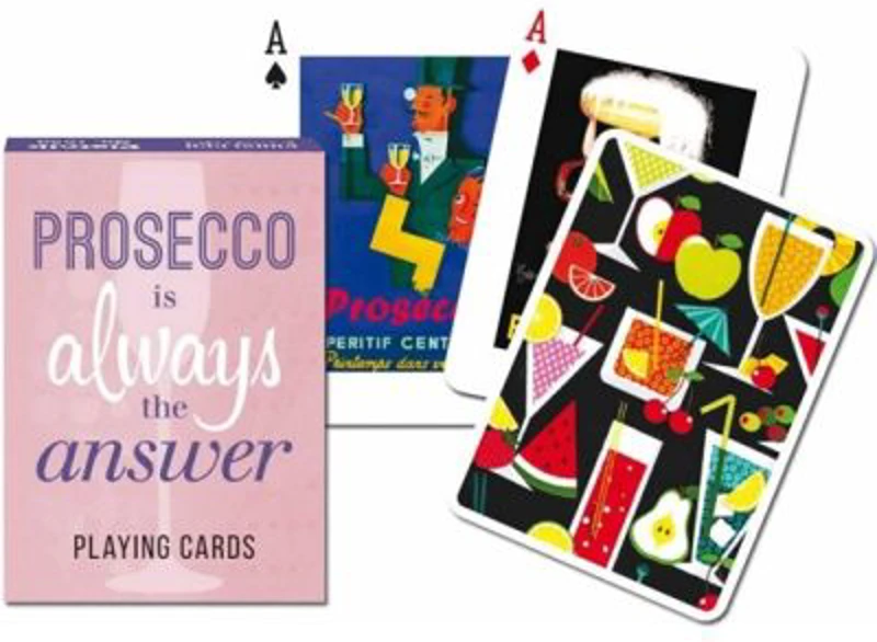 Carti de joc de colectie cu tema Prosecco is always the answer