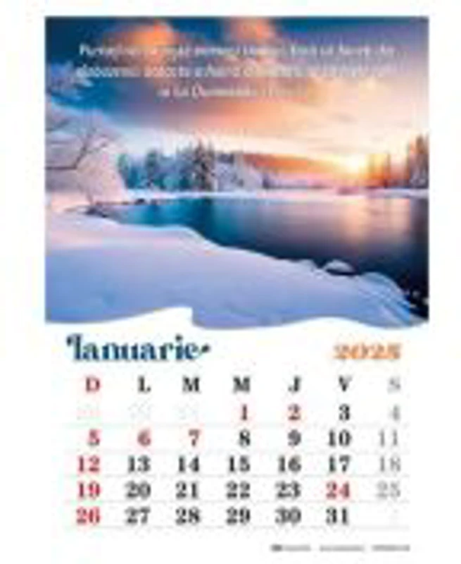 Calendar Crestin de perete 2025, format A4