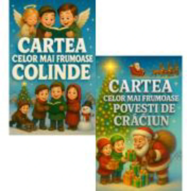 Pachet 2 carti: Cartea celor mai frumoase colinde si Cartea celor mai frumoase povesti de Craciun