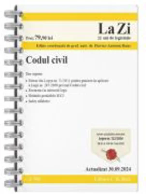 Codul civil. Actualizat la 30. 09. 2024 - Flavius-Antoniu Baias