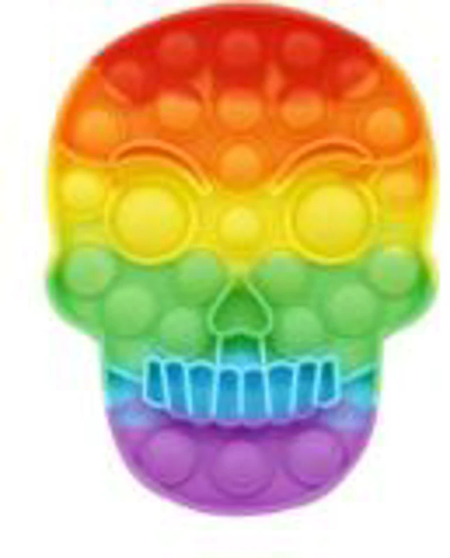 Jucarie antistres din silicon Pop it now and flip craniu multicolor, FLIPPY