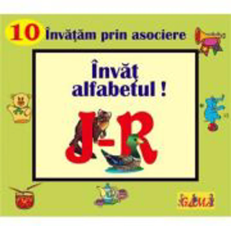 Carti pliate cu ferestre. Invatam prin asociere - Invat alfabetul! J - R