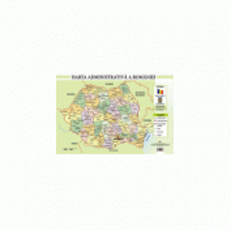 Harta administrativa a Romaniei - Plansa format A2