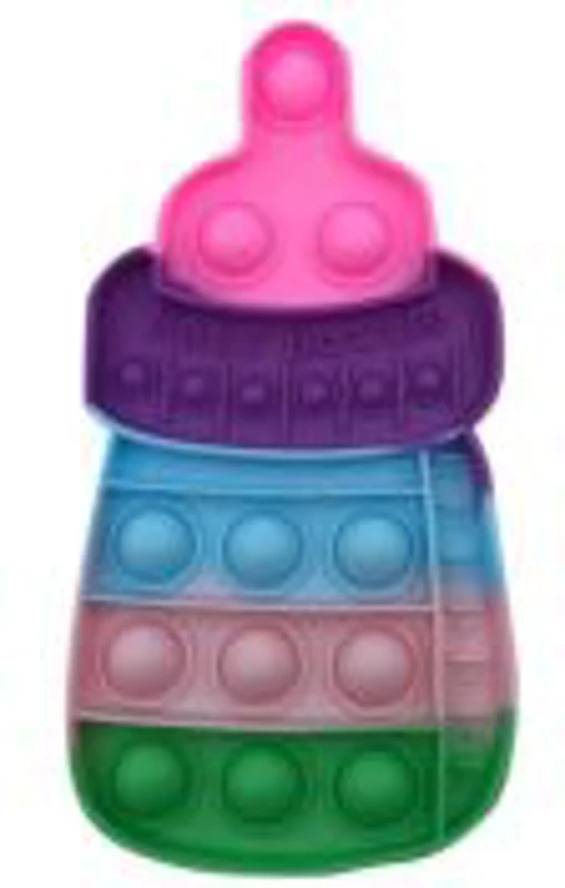 Jucarie antistres din silicon Pop it now and flip biberon multicolor, FLIPPY
