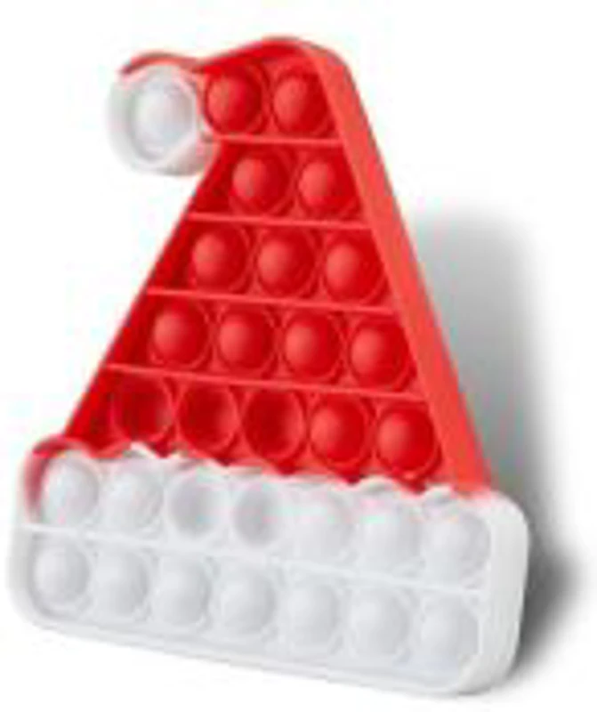 Jucarie antistres din silicon Pop it now and flip Caciula Mos Craciun alb/rosu, FLIPPY