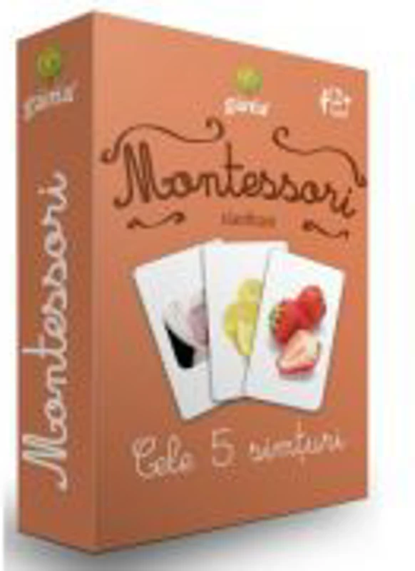 Carti de joc Montessori. Cele 5 simturi