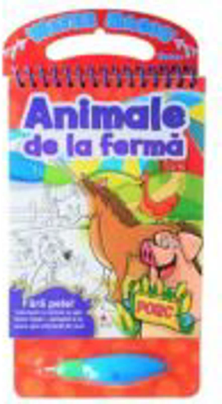 Animale de la ferma. Coloram cu carioca cu apa