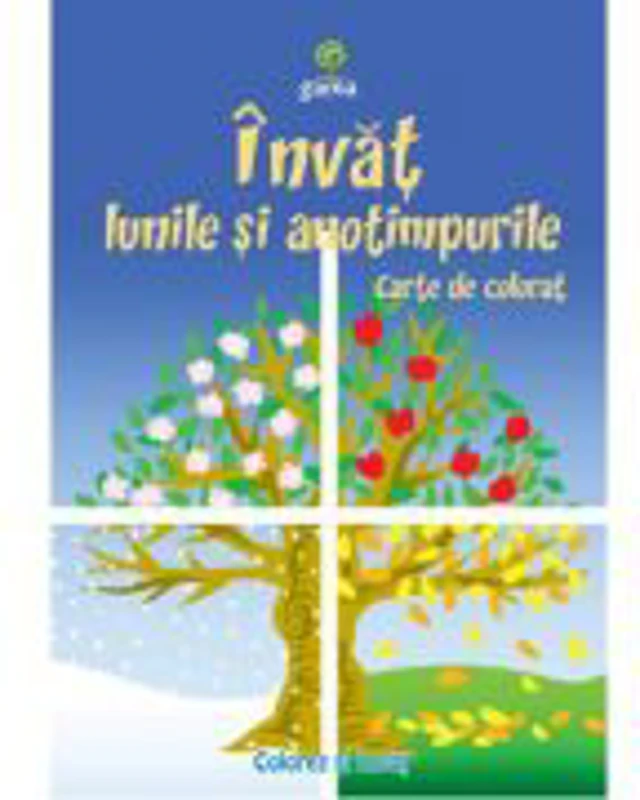 Invat lunile si anotimpurile - Carte de colorat A5