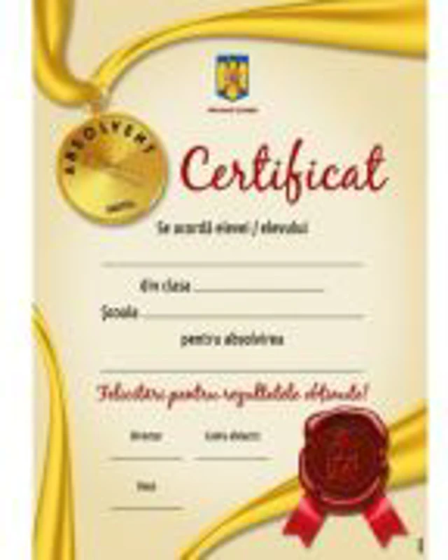 Certificat de absolvire 2022