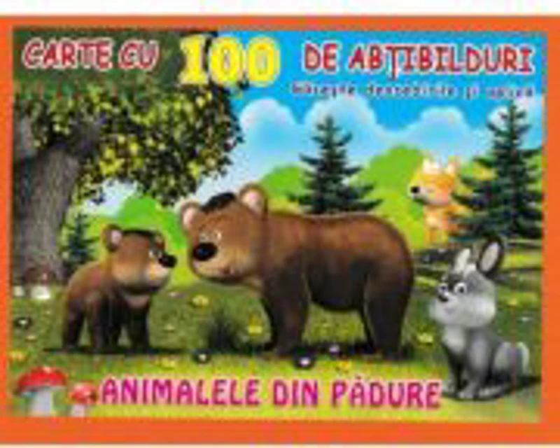 Animalele din padure - Carte cu 100 de abtibilduri