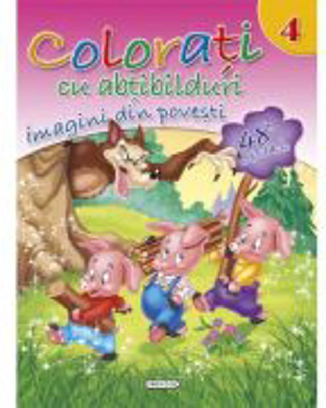 Colorati cu abtibilduri 4 - Imagini din povesti
