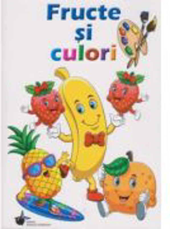 Fructe si culori. Carte de colorat