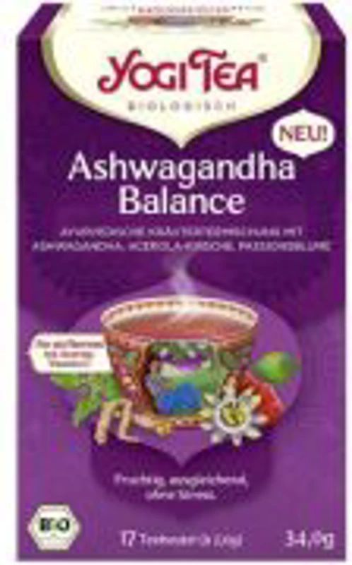 Ceai bio Ashwagandha Balance 17 pliculețe a 2, 0, 34, 0g Yogi Tea