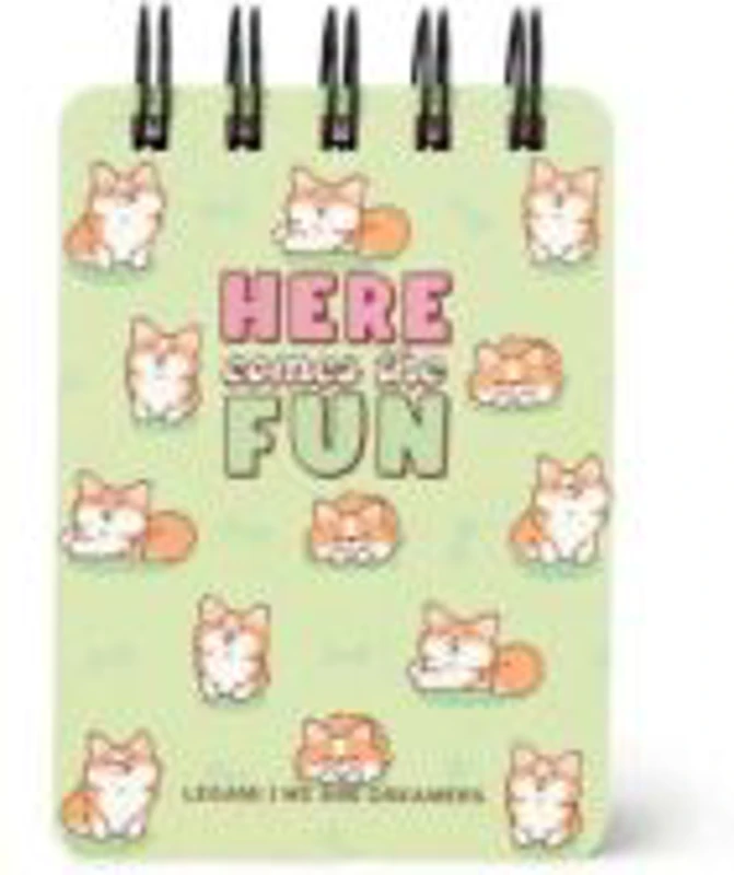 Carnet liniat dictando cu spirala, Corgi, Legami
