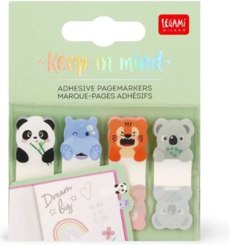 Semne de carte adezive (4 x 20), Keep in mind!- Animale dragute, Legami