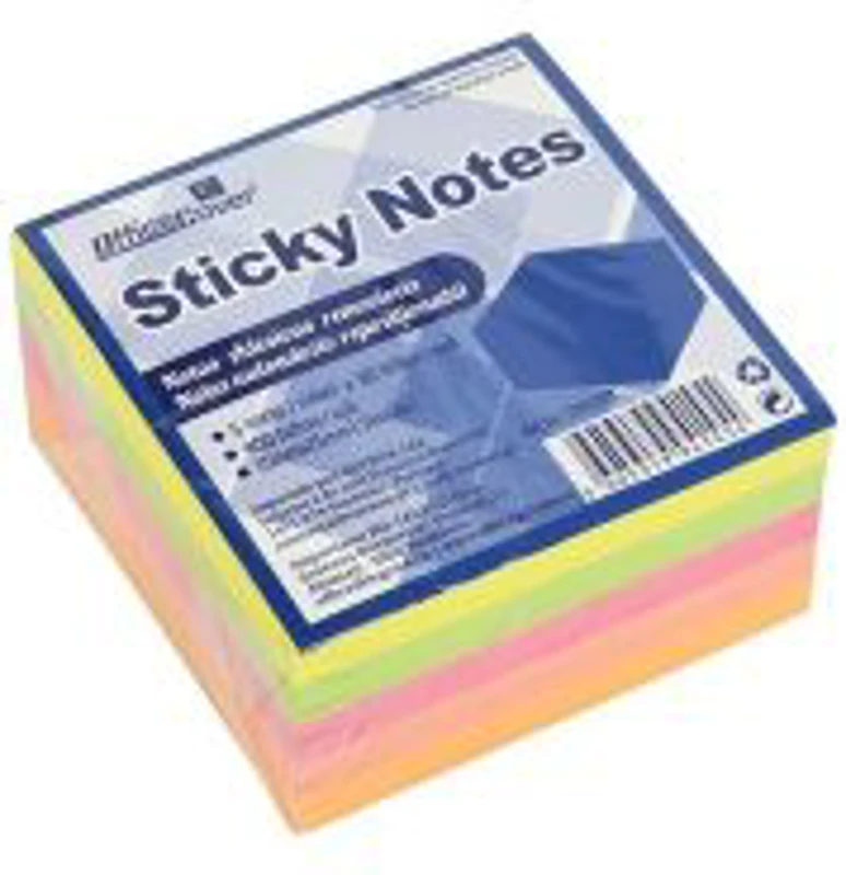 Notes adeziv Office Cover SN0243, 400 coli, 75x75mm, 5 culori neon