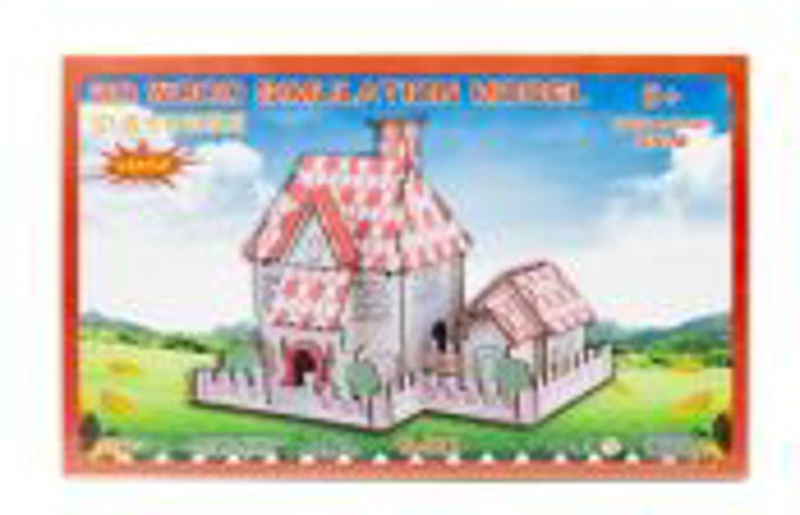 Puzzle lemn 3D - Casa mare / Casa mica, 2 foi, CNX, B-011