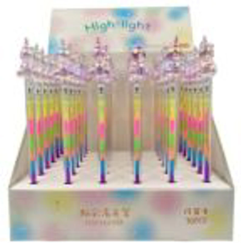 Pix cu gel CNX No. 319, 0. 8mm, cu capac, corp transparent, scris neon multicolor, model unicorn