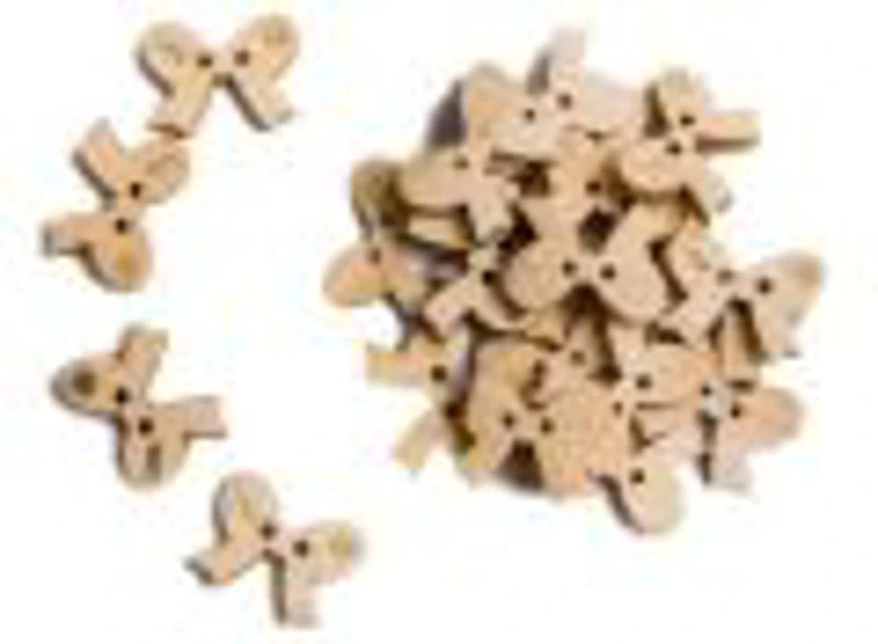 Accesorii creatie - lemn - fundita, set 20 buc, Colorarte