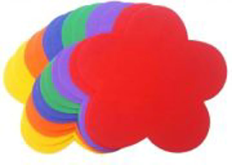 Forme decorative - hartie gumata - floare, 14x15cm, 1mm, diverse culori, set 12 coli, Colorarte