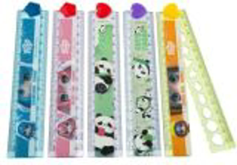 Rigla Cnx, 30cm, plastic, din 2 parti flexibile, diverse culori