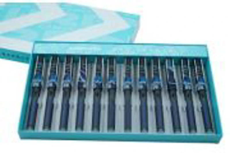 Stilou cerneala termosensibila CNX 821A, cu penita ascunsa, capac cu clips, corp albastru
