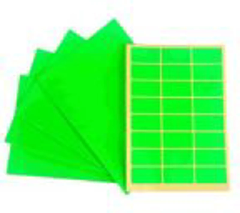 Etichete autocolante CNX, 24/A5, 23x50mm, permanente, colturi rotunjite, verde, top 10 coli (240 etichete)