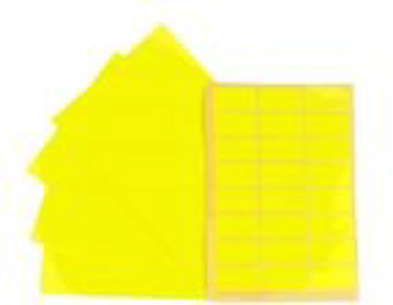 Etichete autocolante CNX, 24/A5, 23x50mm, permanente, colturi rotunjite, galben, top 10 coli (240 etichete)