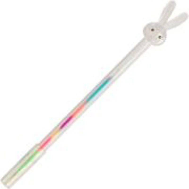 Pix cu gel CNX GP254-48, 0.8mm, cu capac, corp transparent, scris neon multicolor, model iepure