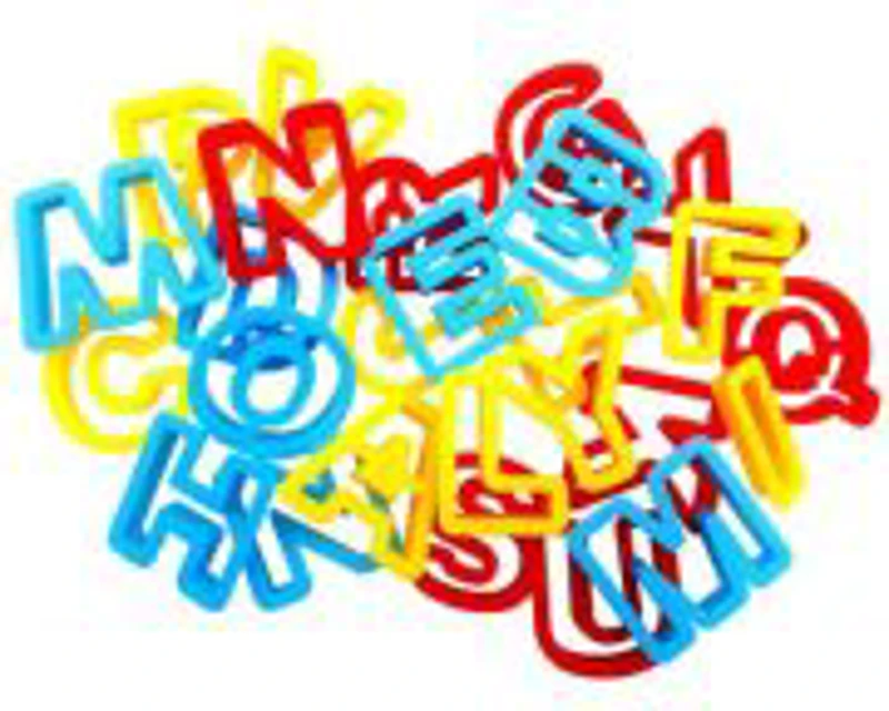 Sablon litere plastic pentru modelaj CNX, set de 26 buc.