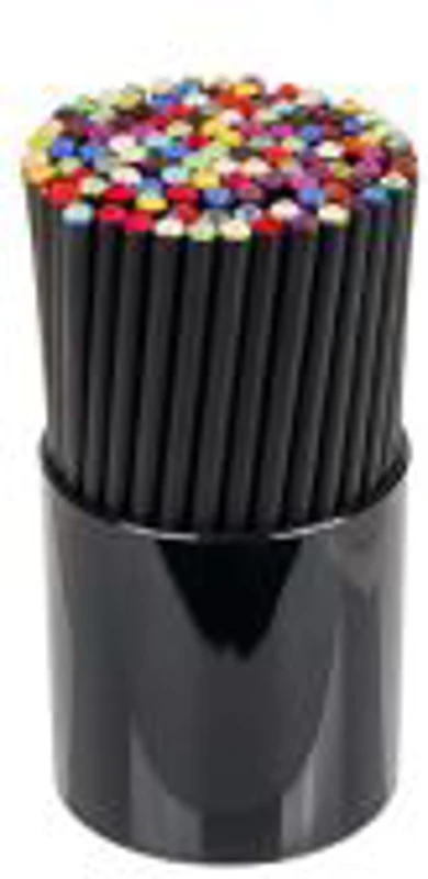 Creion grafit CNX Diamant KS2604, HB, corp rotund negru, acryl, cap diverse culori