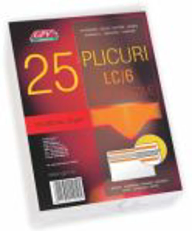 Plic standard C6L GPV 101012, alb, 70g/mp, 114x162mm, autoadeziv, cu clapa V, set 25 buc